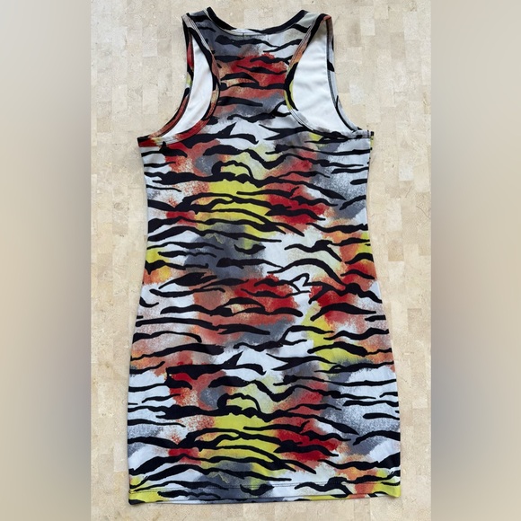 Ed Hardy dress body sleeveless Tiger Stripe Print summer Long Shirt Dress Sz M - Picture 6 of 7